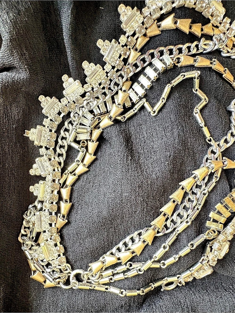 Mixed-Metal Rhinestone Statement Jewelry Set - Picture 3 of 7